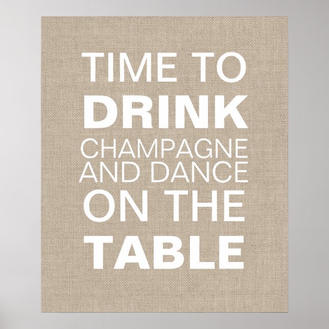 Poster de la soirée champagne Burlap (Devant)