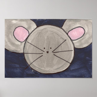 Poster de la souris Aquarelle