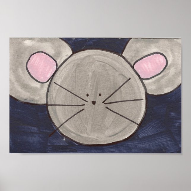 Poster de la souris Aquarelle (Devant)