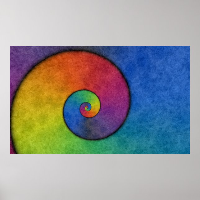 Poster de la spirale arc-en-ciel (Devant)
