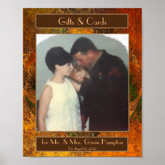 Poster de la table cadeau Mariage de automne "Lumi