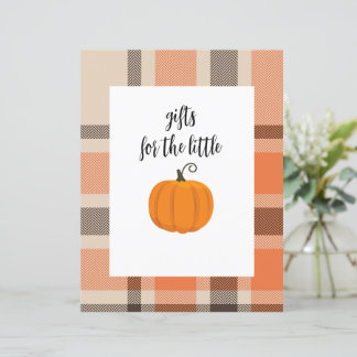 Poster de la Table Cadeaux citrouille et Plaid
