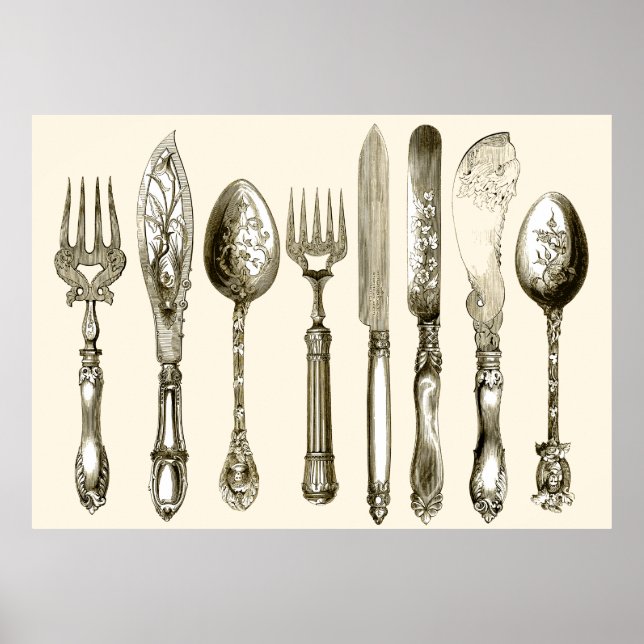 Poster de la table vintage (Devant)