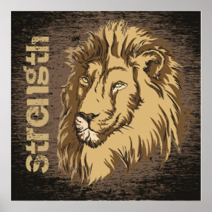 Poster de la tête de lion