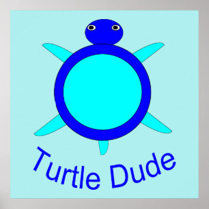 Poster de la tortue bleue
