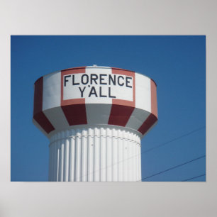 Poster de la tour d'eau Florence Y'all