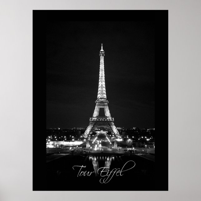 Poster de la Tour Eiffel en soirée (Devant)