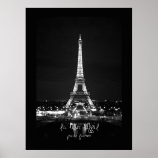 Poster de la Tour Eiffel en soirée