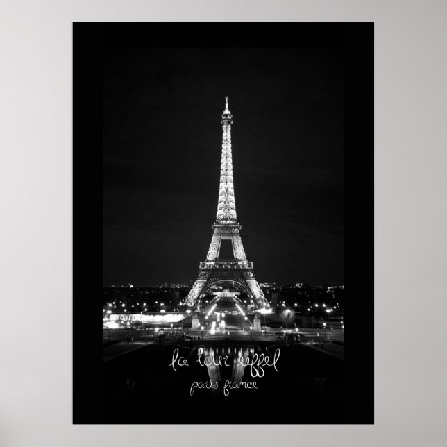 Poster de la Tour Eiffel en soirée (Devant)