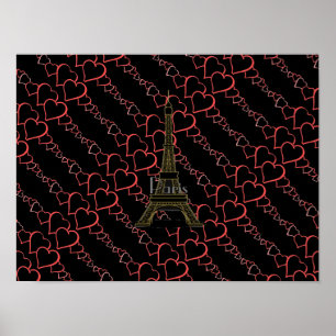 Poster de la Tour Eiffel I Love Paris
