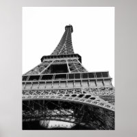 Poster de la tour Eiffel noir et blanc