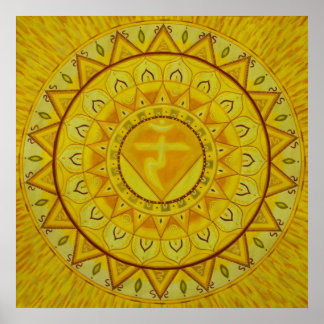 Poster de la troisième chakra Mandala