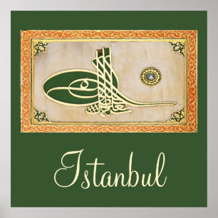 Poster de la tughra sultane ottomane