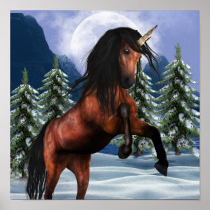 Poster de la Unicorne de châtaigne