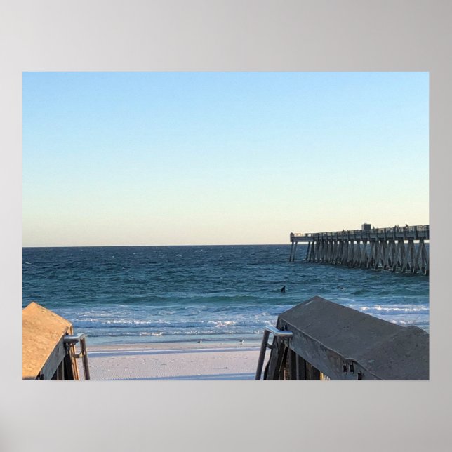 Poster de la vague de plage (Devant)