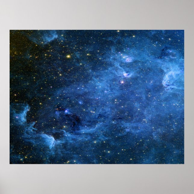 Poster de la valeur bleue infrarouge Nebula en Amé (Devant)
