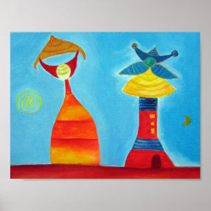 Poster de la valeur de la peinture Abstraite (Matt