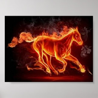 Poster de la valeur du cheval flamboyant