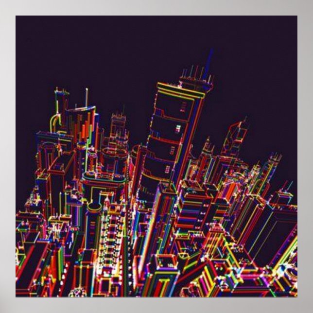 Poster de la ville des couleurs (Devant)