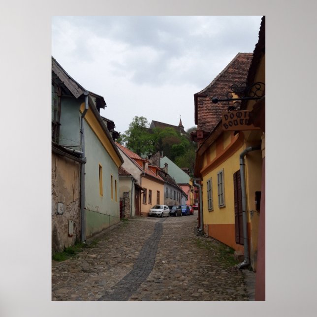 Poster de la ville médiévale de Sighisoara Transyl (Devant)
