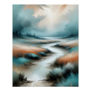 Poster de la voie de paysage Abstraite Art Arrière