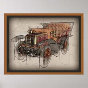 Poster de la voiture Vintage