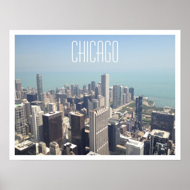 Poster de la vue aérienne de Chicago (Devant)