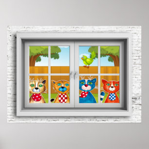 Poster de la vue de fenêtre