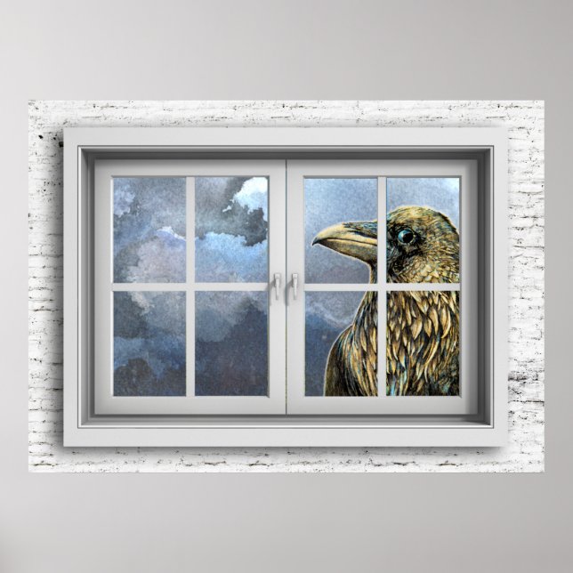 Poster de la vue de fenêtre (Devant)