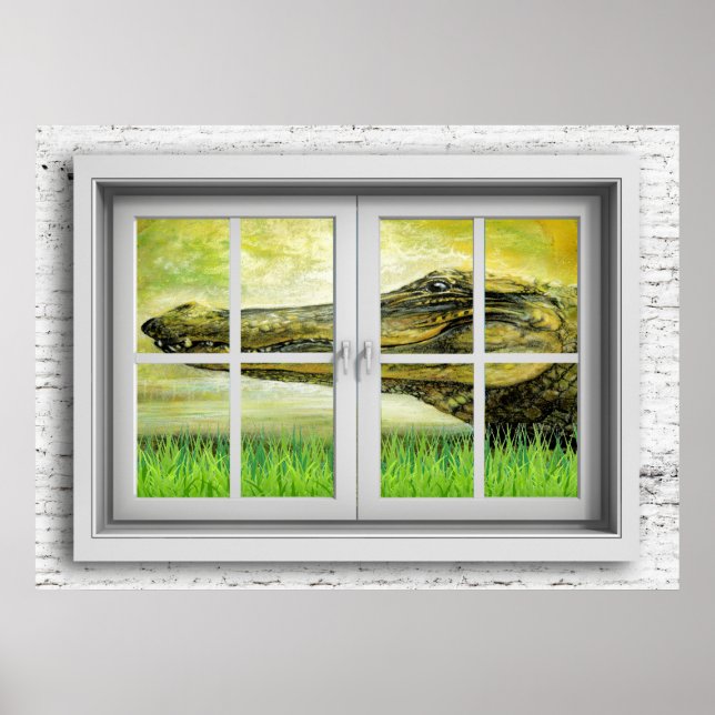 Poster de la vue de fenêtre (Devant)