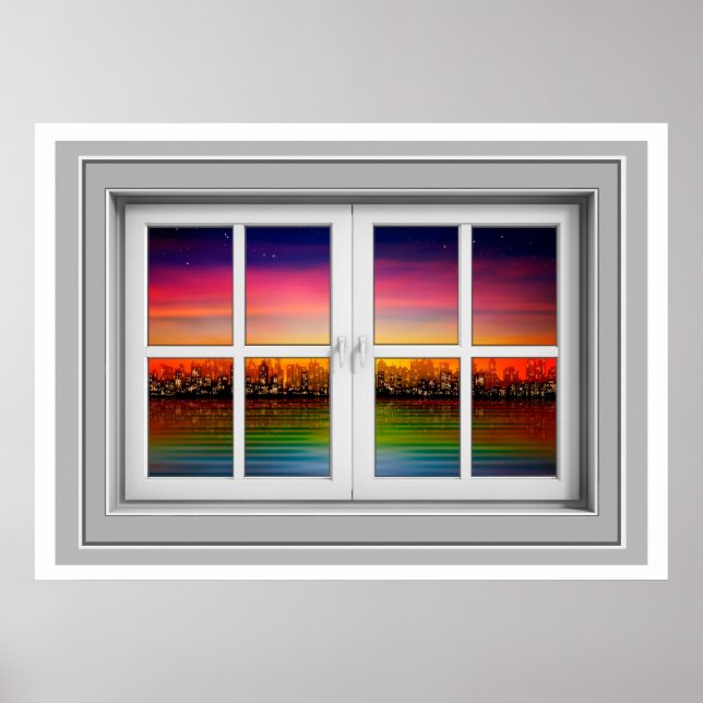 Poster de la vue de fenêtre (Devant)