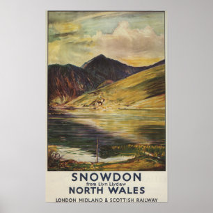Poster de la vue de la montagne de Snowdon