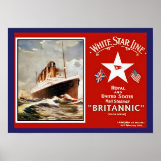 Poster de la White Star Line Britannic Ship