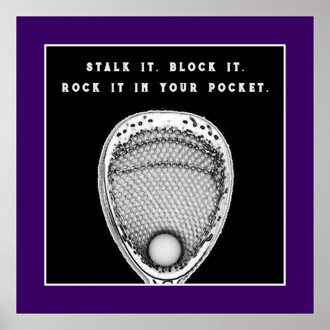 Poster de Lacrosse Goalie Purple (Devant)