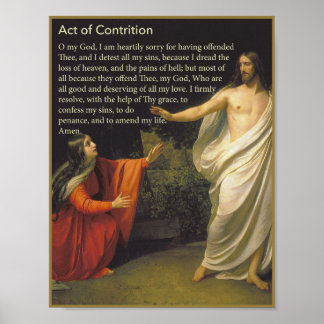 Poster de l'Acte de Contrition