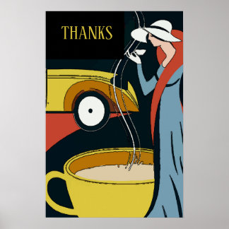 Poster de l'affiche Art Déco Coffee Time