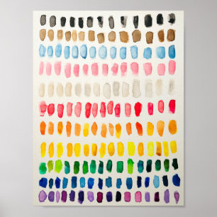 Poster de l'affiche d'aquarelle avec drapeau de la