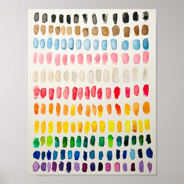 Poster de l'affiche d'aquarelle avec drapeau de la (Devant)