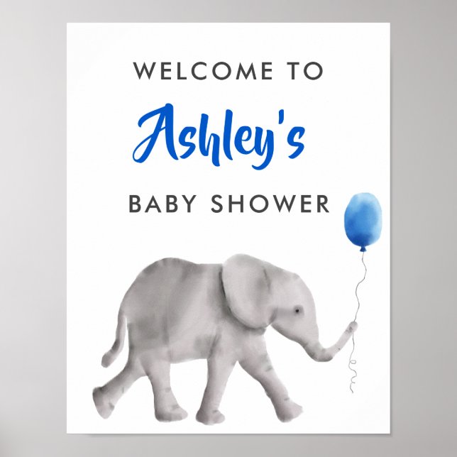 Poster de l'Affiche de bienvenue Baby shower bébé  (Devant)
