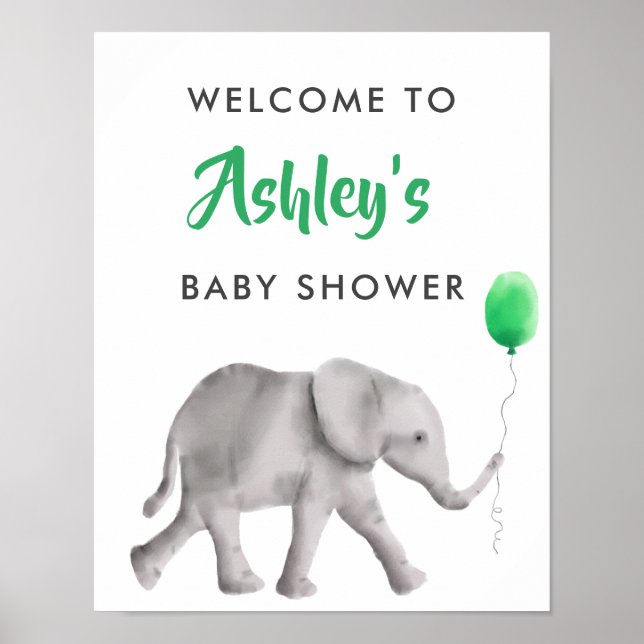 Poster de l'Affiche de bienvenue Baby shower bébé  (Devant)