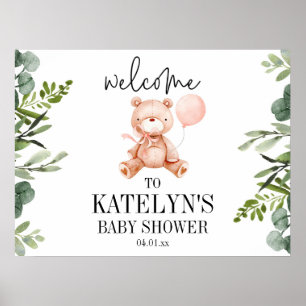 Poster de l'Affiche de bienvenue Baby shower de l'