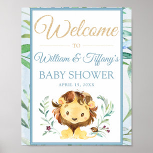 Poster de l'Affiche de bienvenue Baby shower du ga