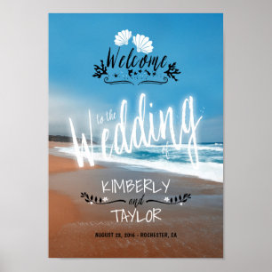 Poster de l'Affiche de bienvenue de mariage de pla
