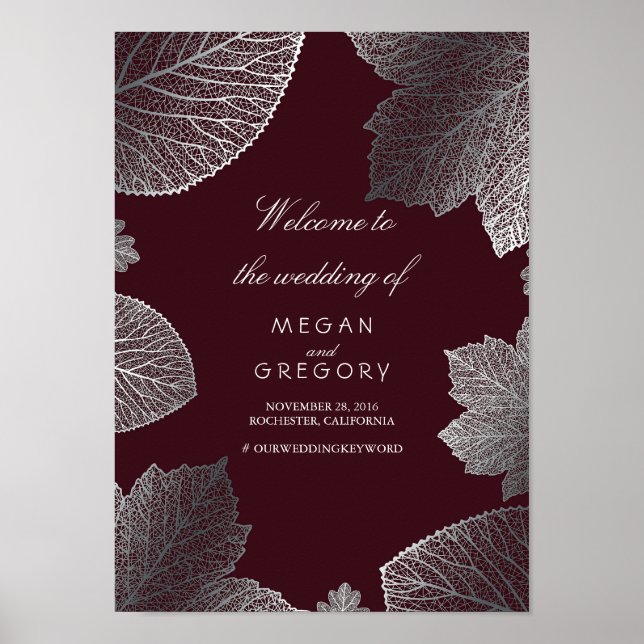 Poster de l'Affiche de bienvenue Mariage de automn (Devant)
