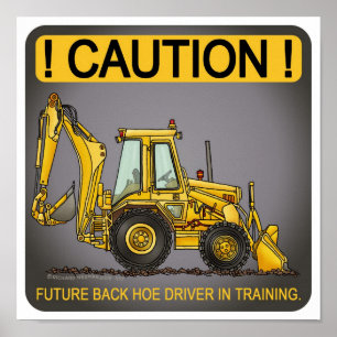 Poster de l'affiche du conducteur de backhoe