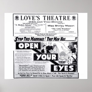 Poster de l'affiche du film vintage Love's Theater