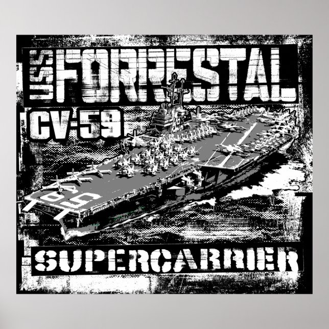Poster de l'affiche du porte-avions Forrestal (Devant)