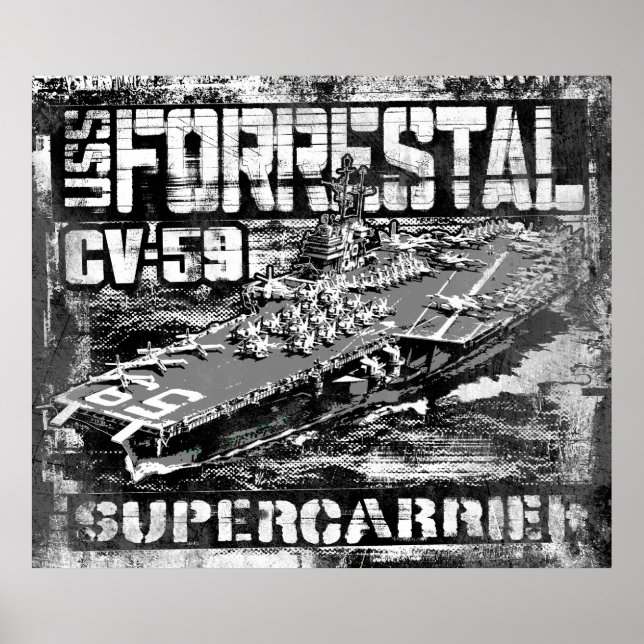 Poster de l'affiche du porte-avions Forrestal (Devant)