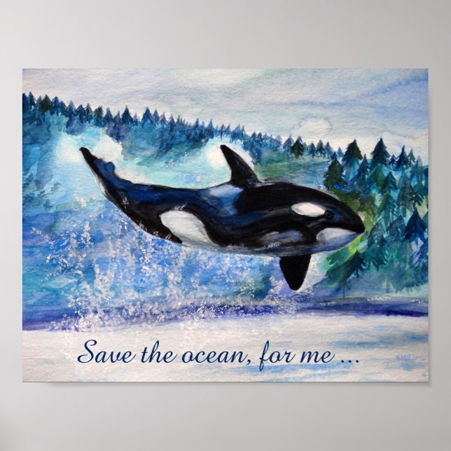 Poster de l'affiche Save the ocean whale (Devant)