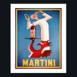 Poster de l'affiche vintage Angel/Devil Martini<br><div class="desc">Publicité Martini avec ange et diable-16x20 montrée ici. Autres dimensions et produits disponibles.</div>